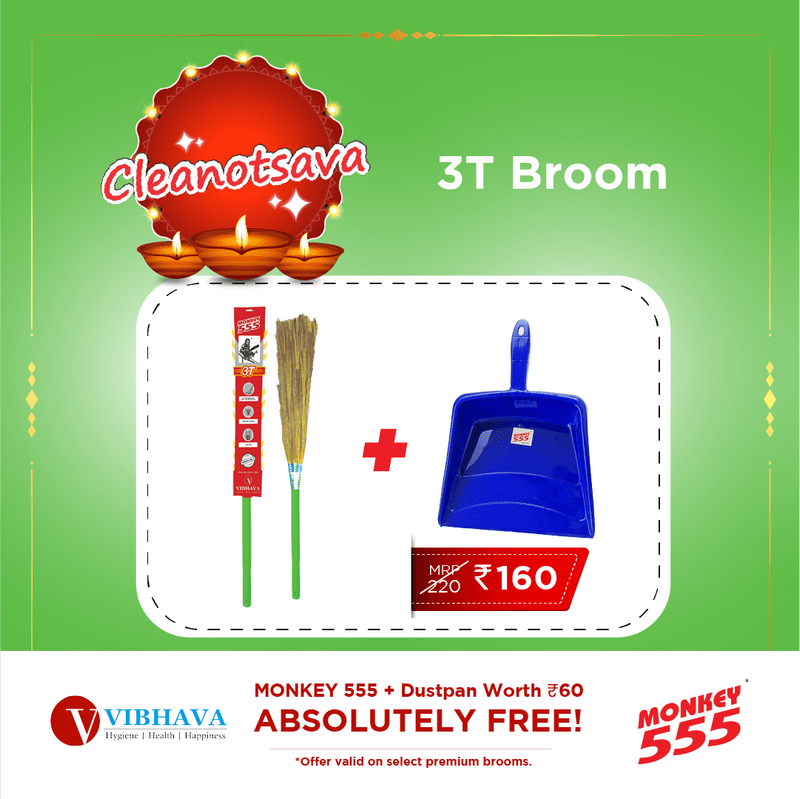 Monkey 555 3T Broom + Dustpan