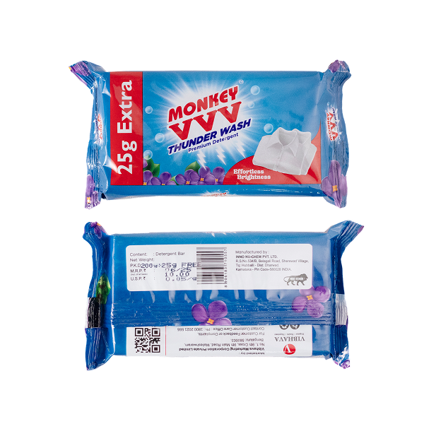 MONKEY VVV THUNDER WASH DETERGENT CAKE 200 GMS + 25 GMS