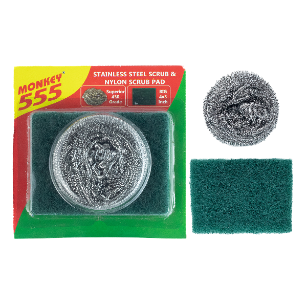 Monkey 555 Steel + Nylon Scrubber