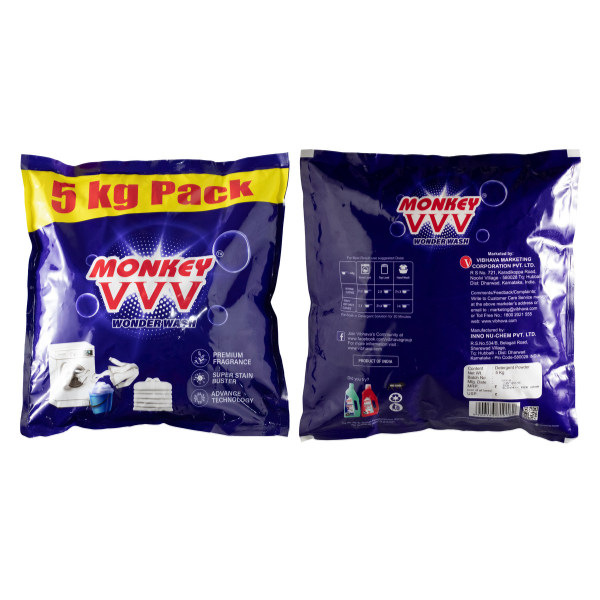 Monkey VVV Wonder Wash Detergent Powder – 5 KG
